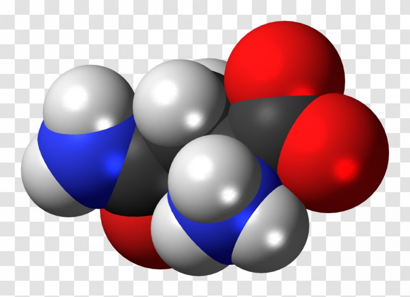 Amino Acid Glutamic Space-filling Model Zwitterion - Spacefilling - L Transparent PNG