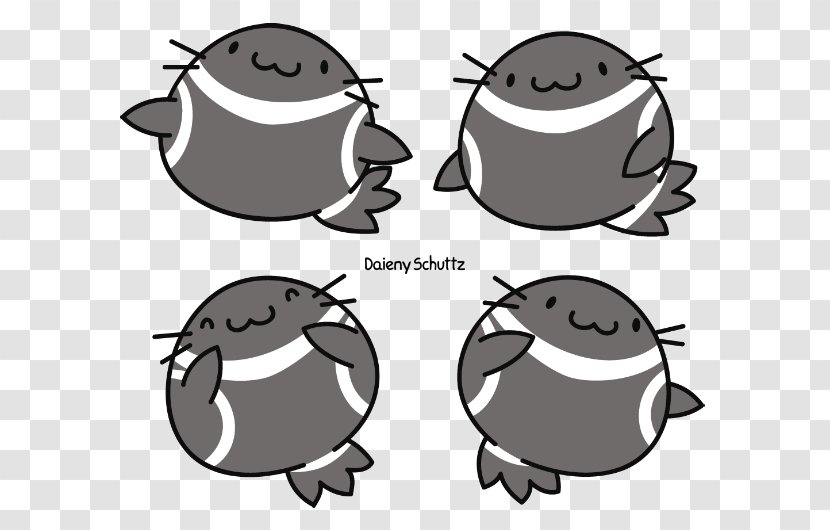 Earless Seal Ribbon Drawing Harp Mammal - Frame Transparent PNG