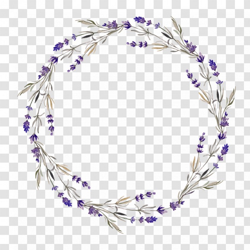 Wreath Lavender Flower Clip Art - Purple - Flowers Hollow Circles Transparent PNG