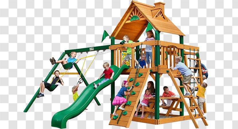 Swing Outdoor Playset Jungle Gym Gorilla Playsets Chateau II Playground Slide - Equipment Transparent PNG