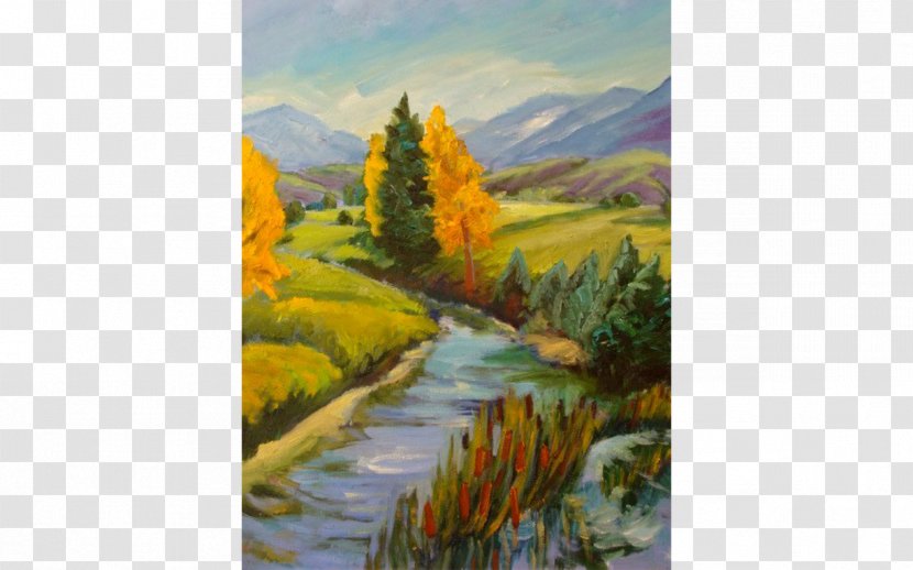 Watercolor Painting Ecosystem Acrylic Paint - Flower - Hand-painted Mountain Landscape Transparent PNG