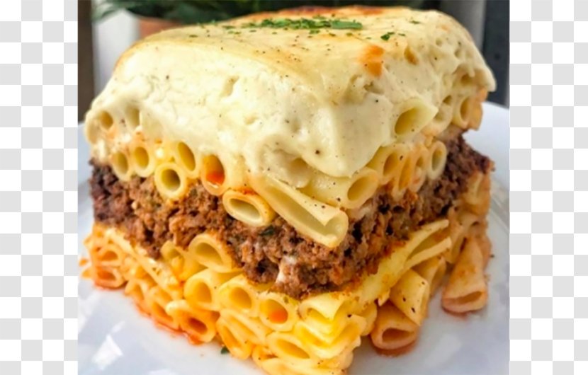 Pastitsio Greek Cuisine Lasagne Italian Hot Dog - Spaghetti Transparent PNG