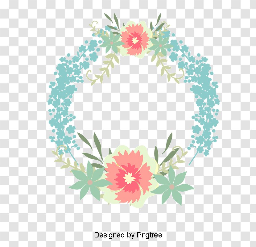 Vector Graphics Clip Art Design - Wreath - Flower Transparent PNG