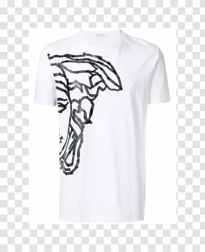 T-shirt Crew Neck Polo Shirt Versace - Collar Transparent PNG