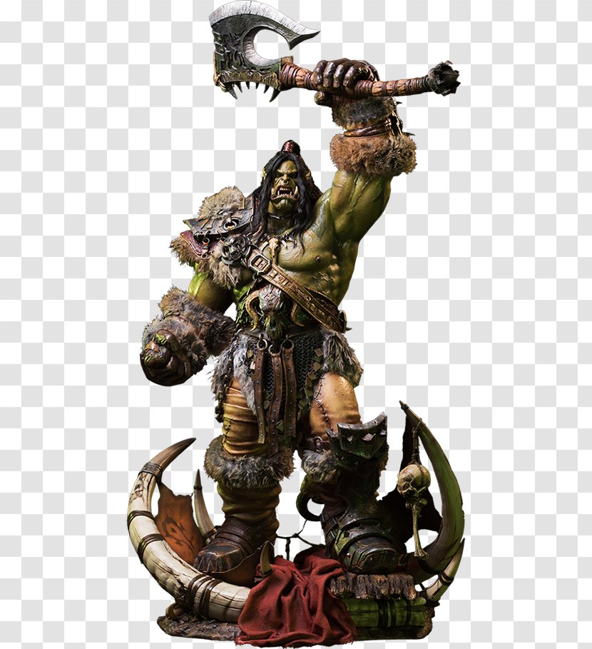 Grom Hellscream Figurine Statue Warlords Of Draenor Film - Orc Transparent PNG