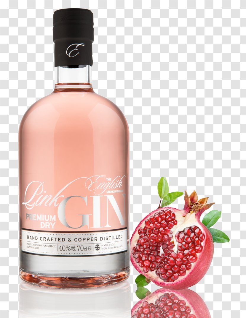 Pink Gin And Tonic Distilled Beverage Pomegranate Juice - Fizz Transparent PNG