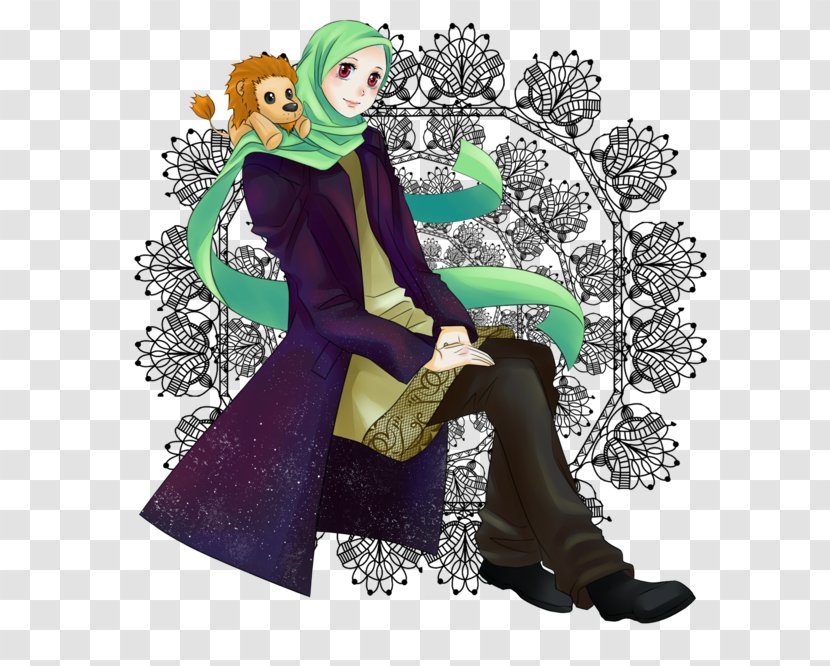 Muslim Art Hijab Drawing - Heart - Islam Transparent PNG