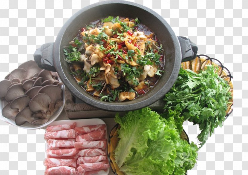 Hot Pot Asian Cuisine Stock Crock Fish - Stone Transparent PNG