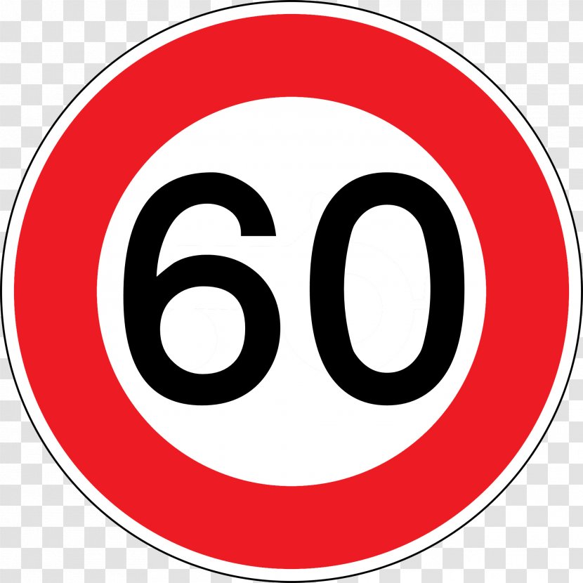 Kilometer Per Hour Minesweeper Professional Traffic Sign Speed Limit - Trademark - Sixty-one Transparent PNG