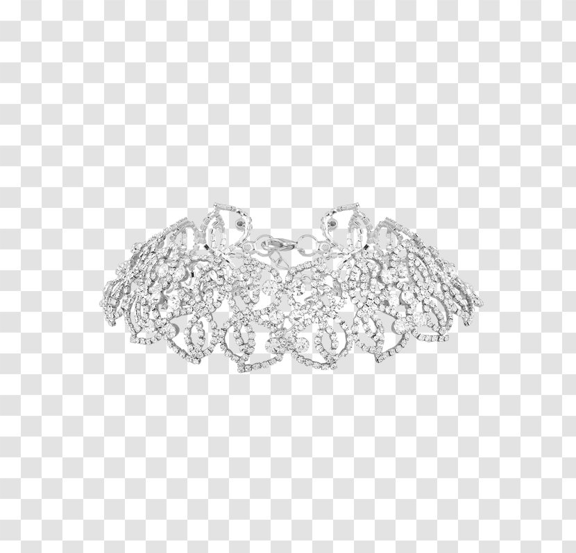 Choker Necklace Bracelet Jewellery Silver - Fashion Accessory Transparent PNG