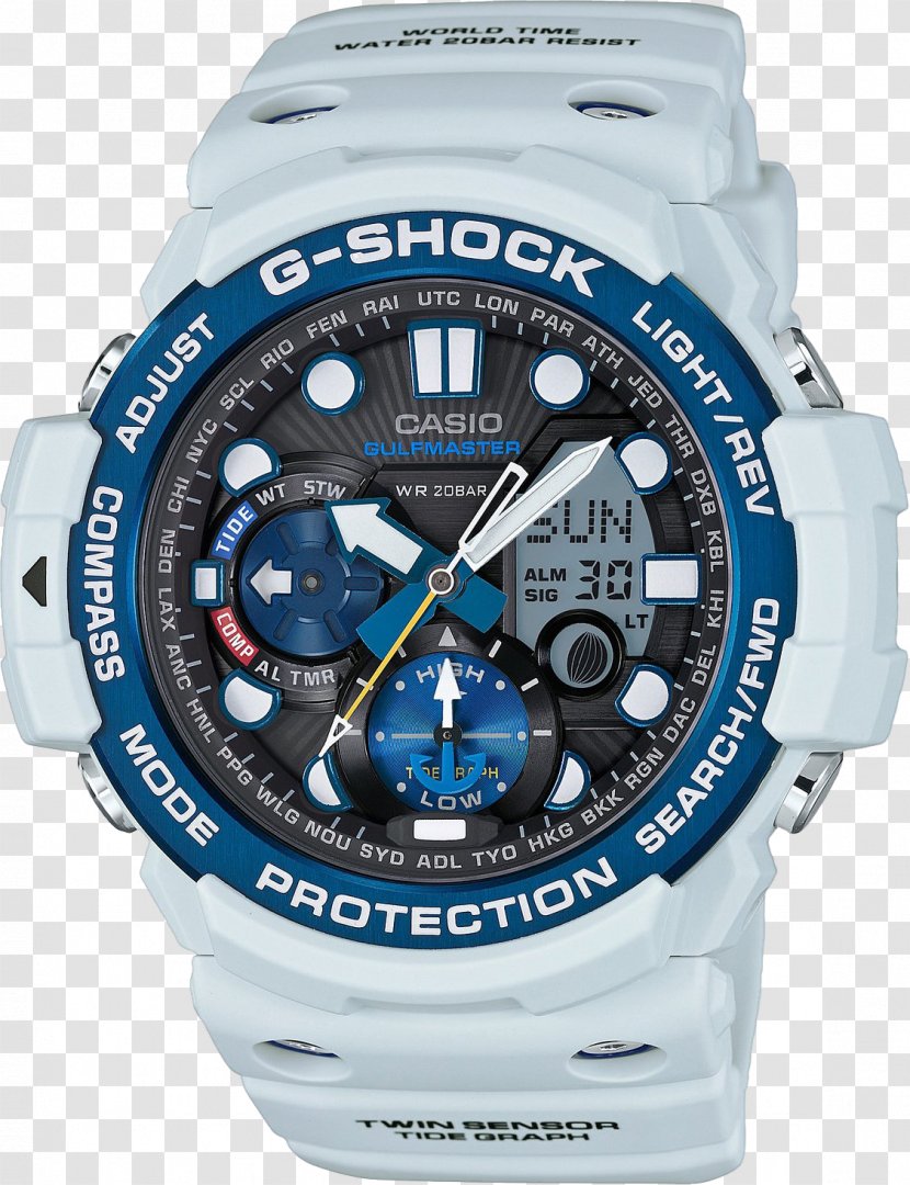 G-Shock Watch Casio White Blue - Gshock Transparent PNG