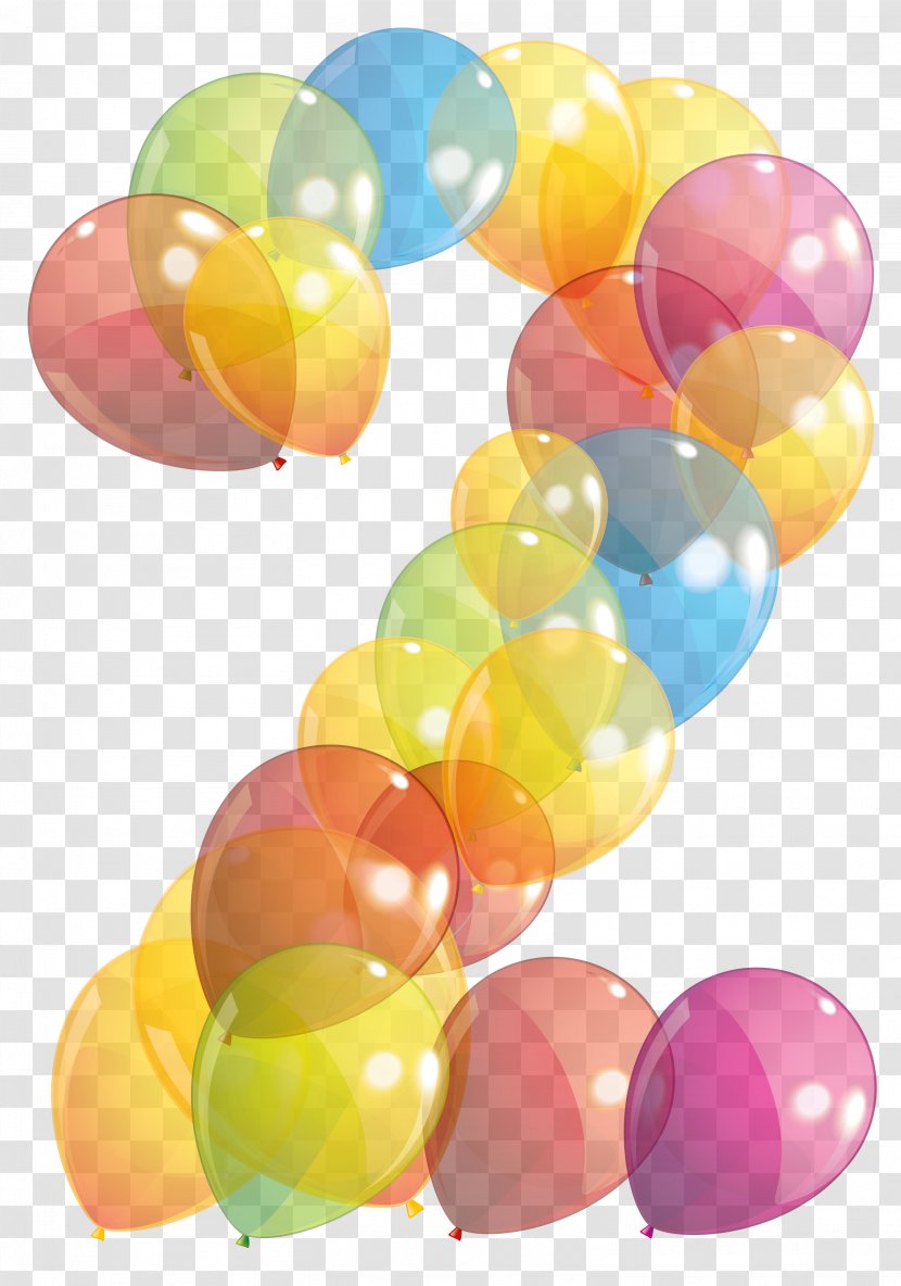 Balloon Clip Art - Party Supply - Transparent Two Number Of Balloons Clipart Image Transparent PNG