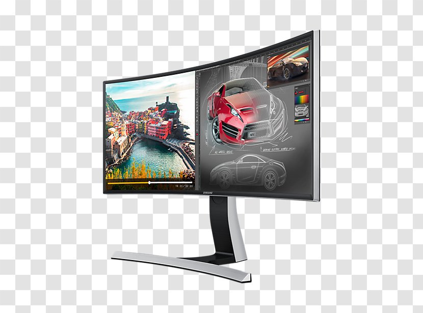 21:9 Aspect Ratio Computer Monitors LED-backlit LCD Samsung E790C Curved Screen - Tree Transparent PNG