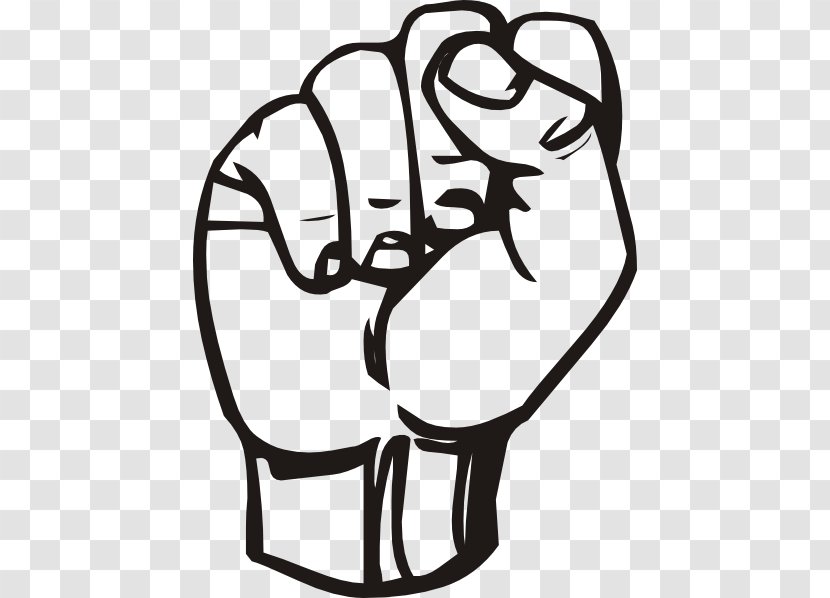 American Sign Language Clip Art - Monochrome - Pictures Of Fists Transparent PNG