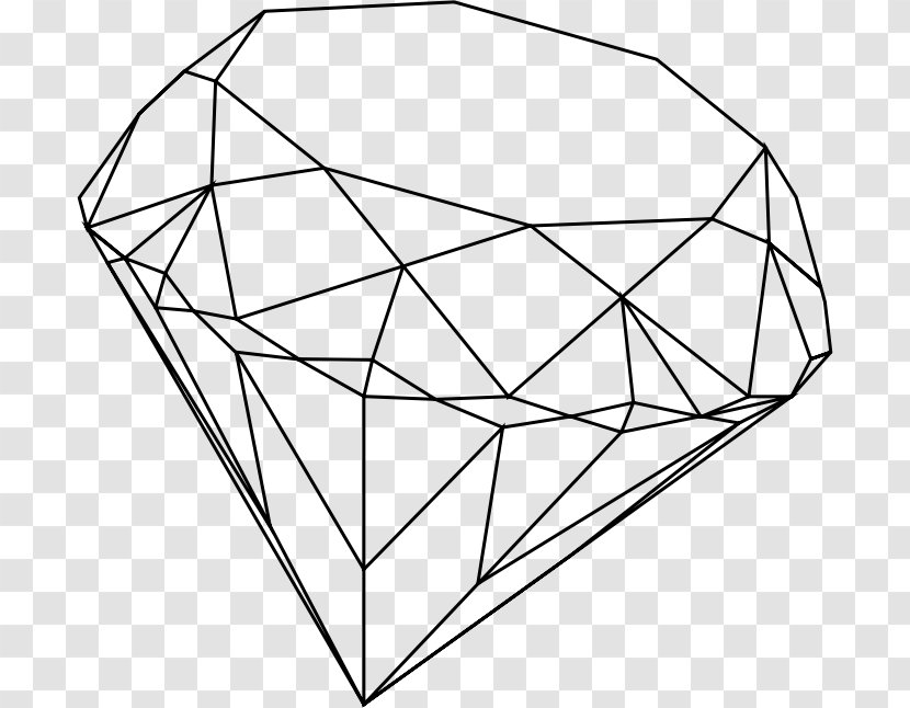 Drawing Diamond Line Art Clip - Dimond Transparent PNG
