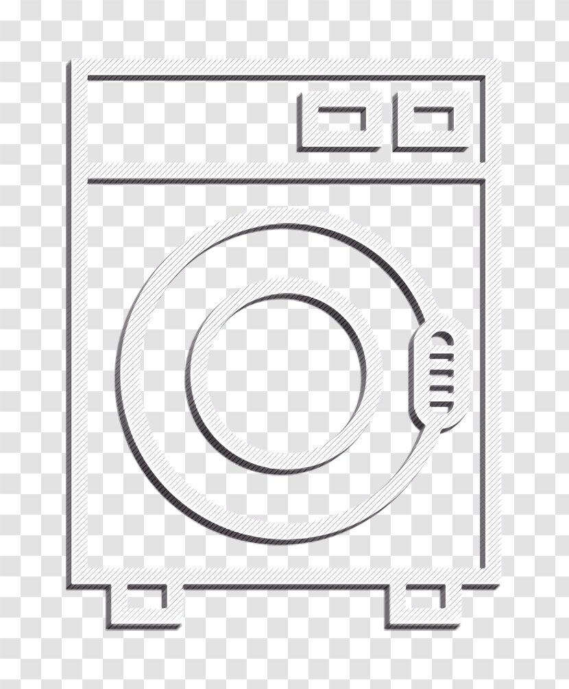 Appliance Icon Clothes House - Symbol Blackandwhite Transparent PNG