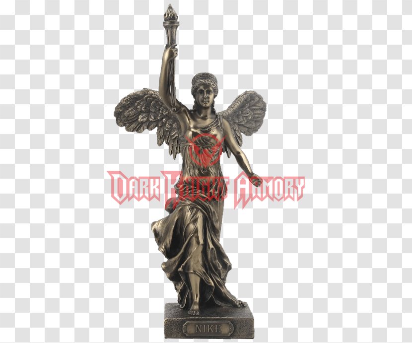 Statue Nike Victoria Bronze Sculpture - Raise Hand Transparent PNG