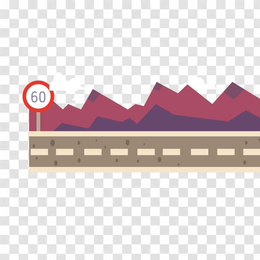 Highway Road - Floor - Vector Red Mountain Transparent PNG