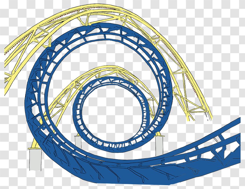 Clip Art Roller Coaster Image Vector Graphics - Drawing - Les Montagnes Russes Transparent PNG