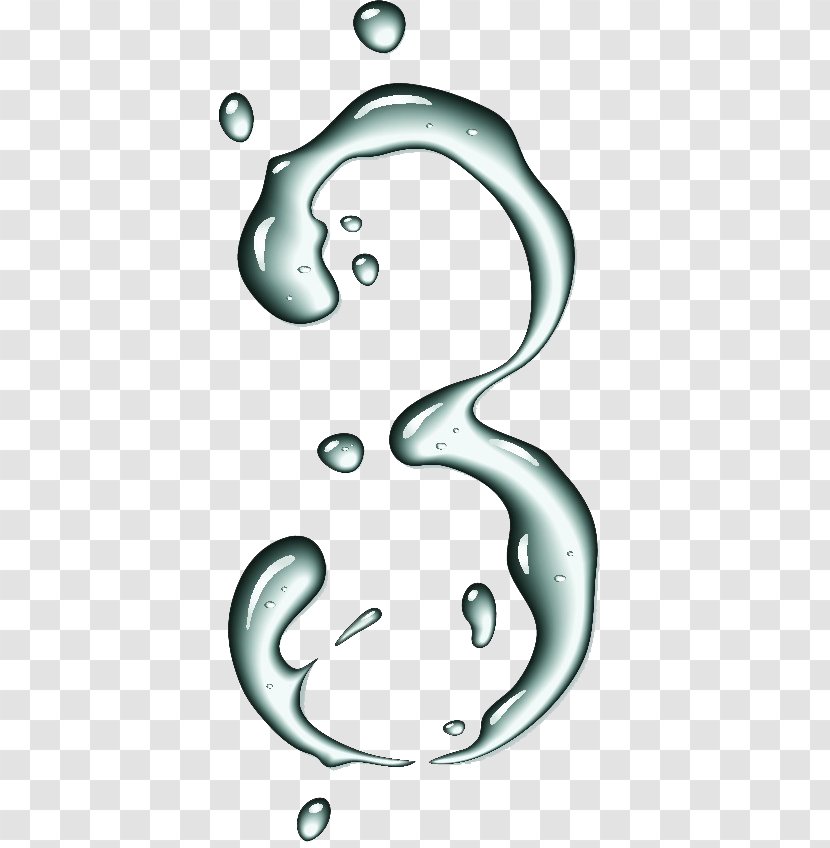 Numerical Digit Arabic Numerals Water Drop - Bladzijde Transparent PNG