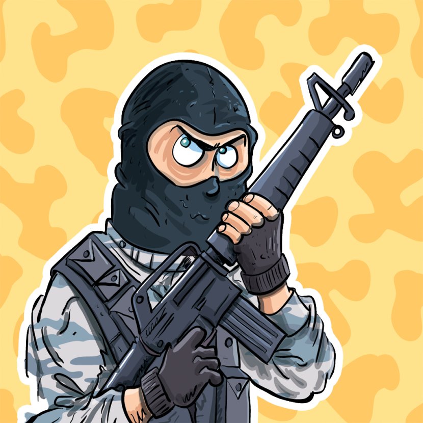 SWAT Cartoon Firearm - Royaltyfree - Swat Transparent PNG
