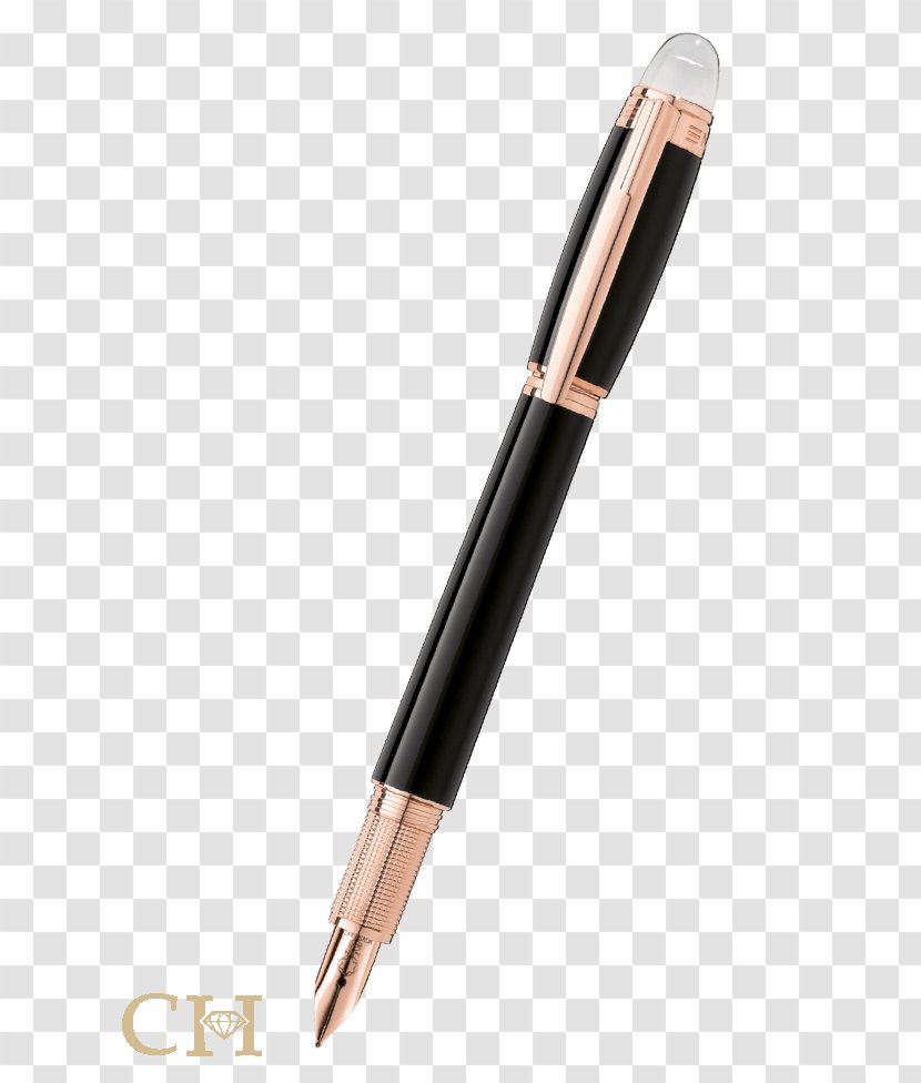Ballpoint Pen Fountain Montblanc Plating Resin - Gold - Dr. Floating Cap Transparent PNG