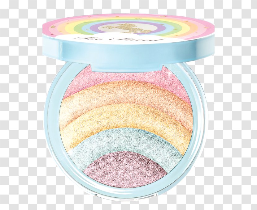 Too Faced Highlighter Magic Rainbow Strobing Brush Natural Eyes Limited Edition Unicorn Survival Kit - Color - Mystical Lip & SetFace Transparent PNG