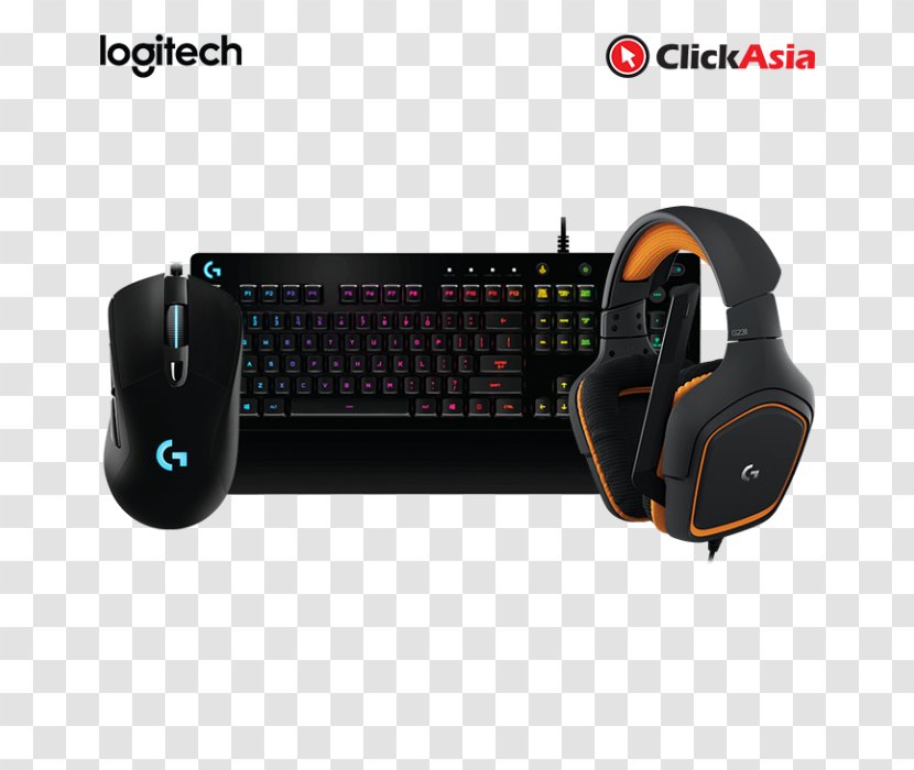 Computer Mouse Keyboard Logitech G213 Prodigy Gaming Keypad - Electronics - Bundle Set Transparent PNG