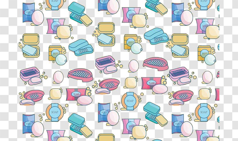 Soap Hygiene Pattern - Vector Household Supplies Transparent PNG
