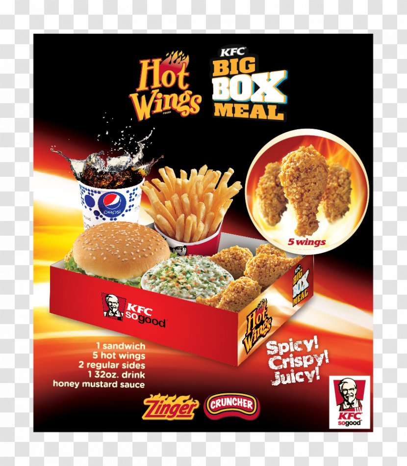 Vegetarian Cuisine Fast Food KFC Junk Buffalo Wing - Meal Transparent PNG