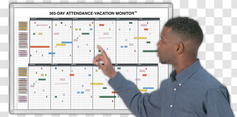 Dry-Erase Boards Vacation Magnatag Organization Flip Chart - Schedule - Board Tag Transparent PNG