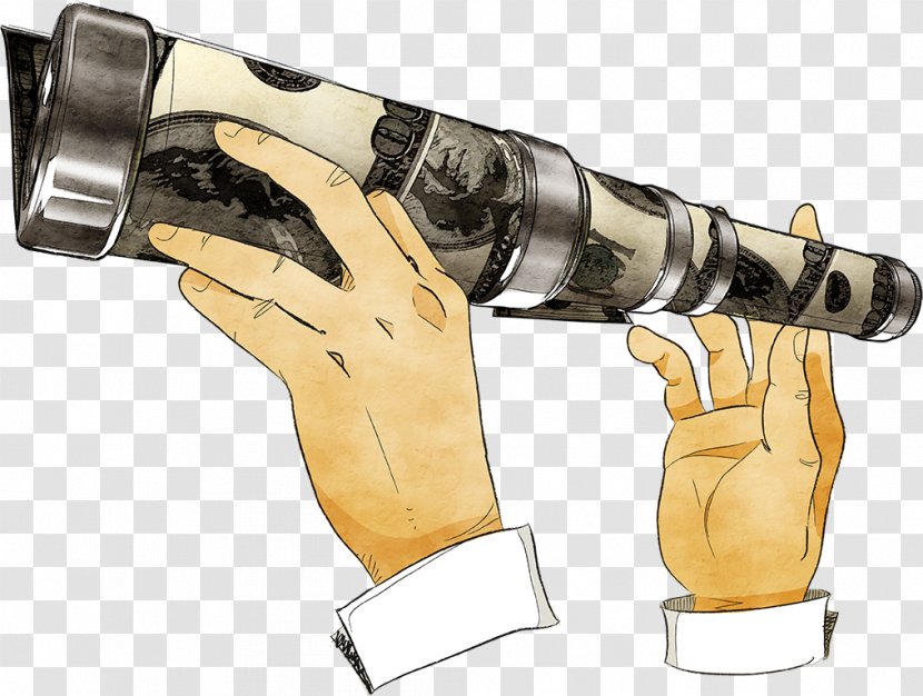 Telescope Binoculars Cartoon - Pixel - Holding Transparent PNG