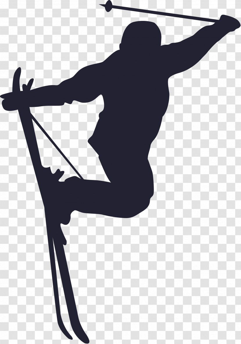 Silhouette Skiing Ski Jumping Sport - Performing Arts Transparent PNG