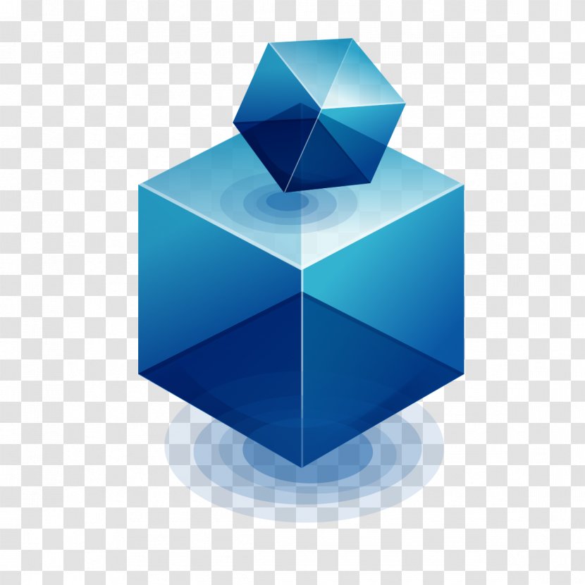 Shape Blue Three-dimensional Space Transparent PNG