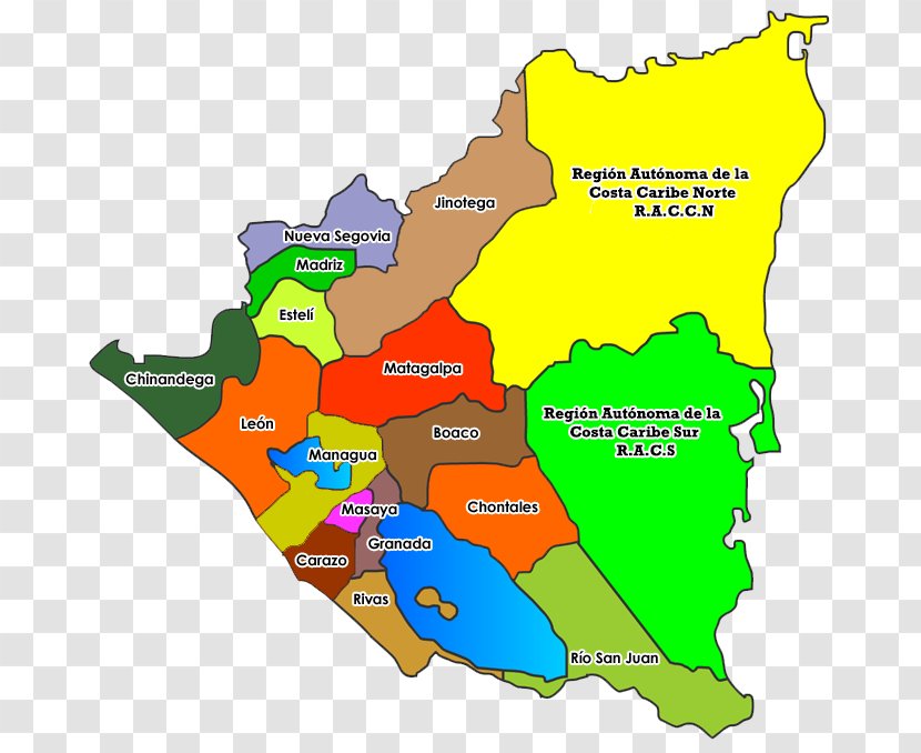 Madriz Department León Nueva Segovia Boaco Managua - Administrative Division - Map Transparent PNG