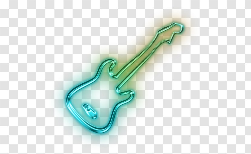 Light Guitar Clip Art - Heart - NEON Transparent PNG