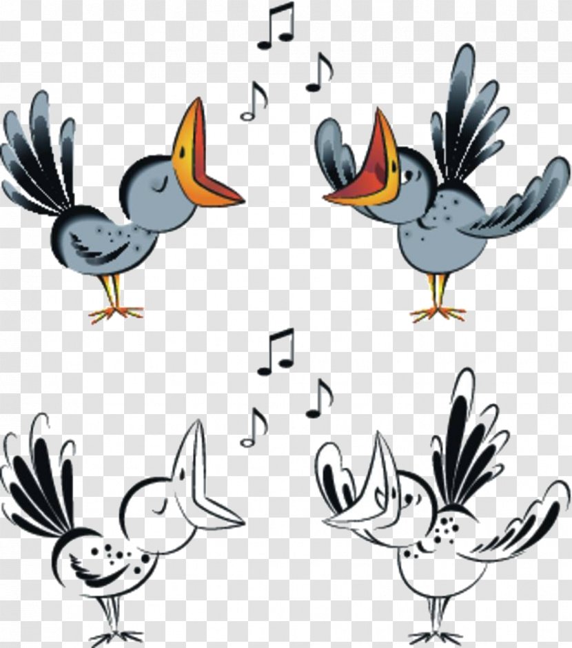 Crows Stock Photography Clip Art - Tree - Cartoon Bird Singing Material Transparent PNG