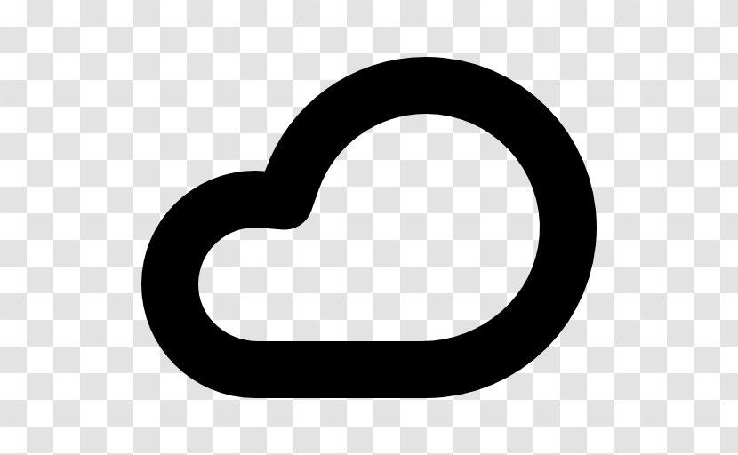Cloud - Black And White - Oval Transparent PNG