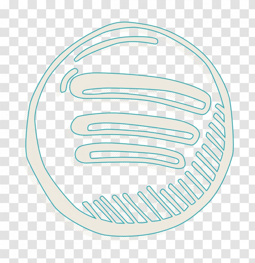 Hand Drawn Icon Social Spotify - Symbol - Metal Emblem Transparent PNG