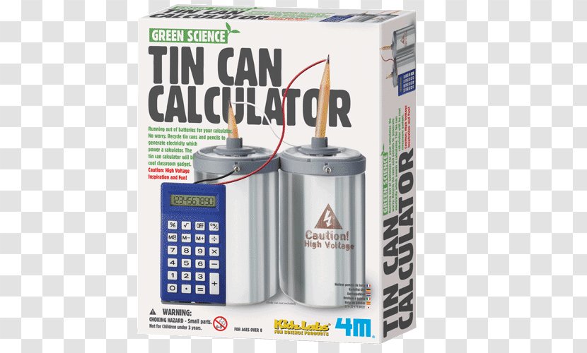 Tin Can Calculator Recycling Energy Toy - Hardware Transparent PNG