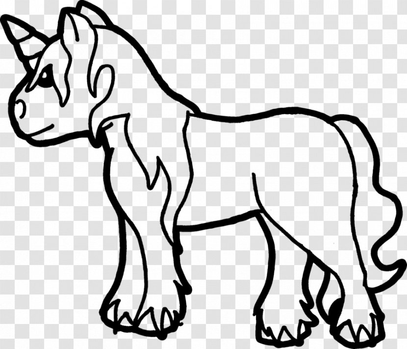 Unicorn Coloring Book Drawing Clip Art - Dog Like Mammal Transparent PNG