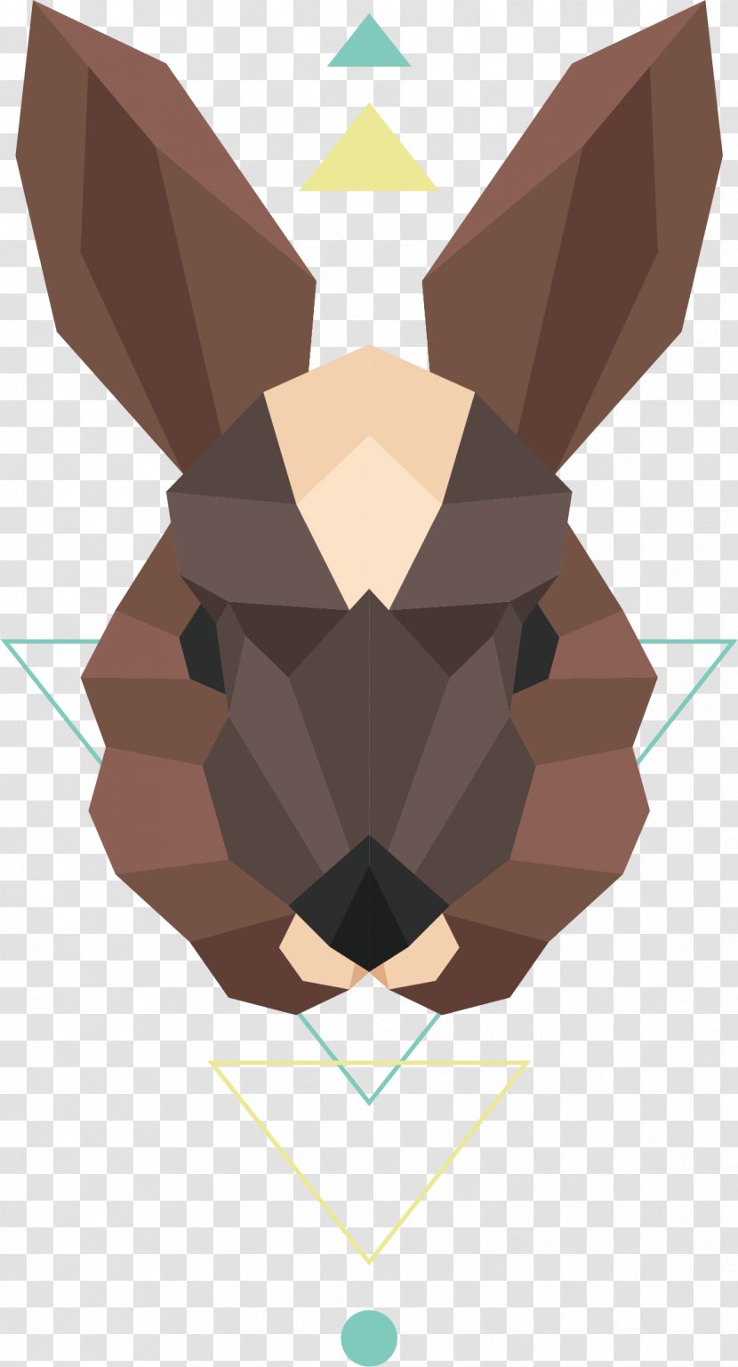 Symmetry Brown Pattern - Rabbit Vector Transparent PNG