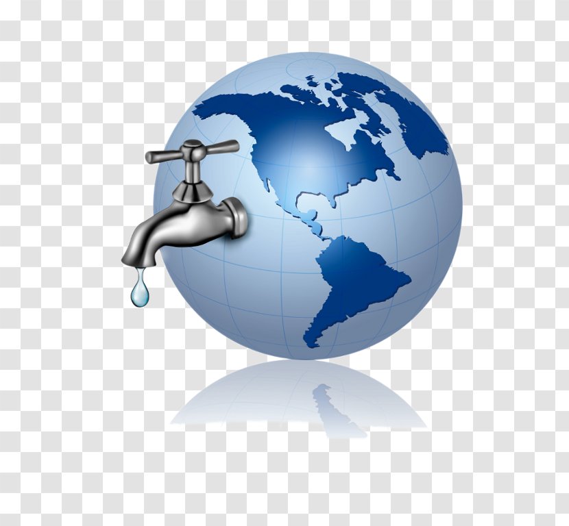 Earth Globe Tap Drinking Water - Drop Transparent PNG