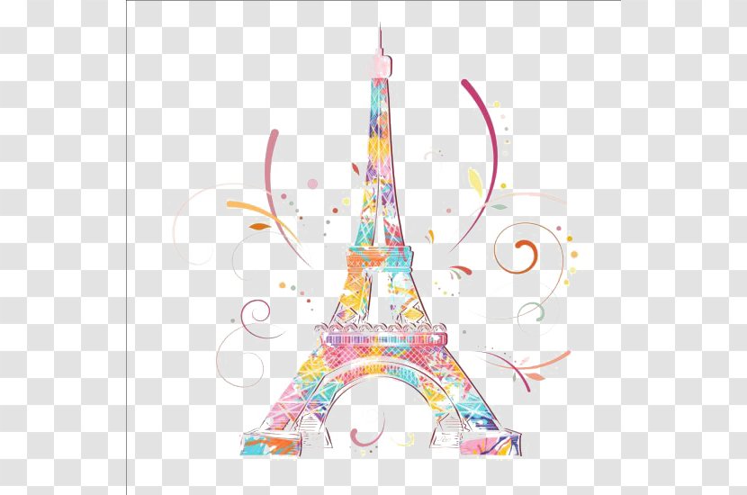Eiffel Tower Download Euclidean Vector - Hand-painted Transparent PNG