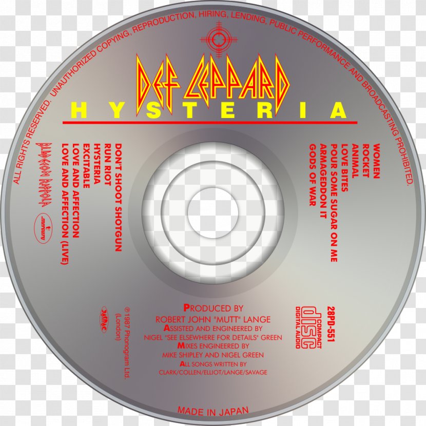 Compact Disc Viva! Hysteria Vault: Def Leppard Greatest Hits (1980–1995) - Flower Transparent PNG
