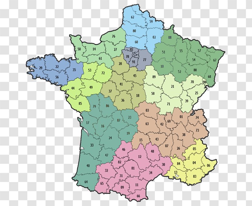 Map Regions Of France Departments Metropolitan Hauts-de-France Transparent PNG