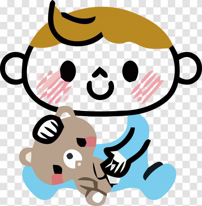 Cartoon Cheek Nose Line Pleased Transparent PNG