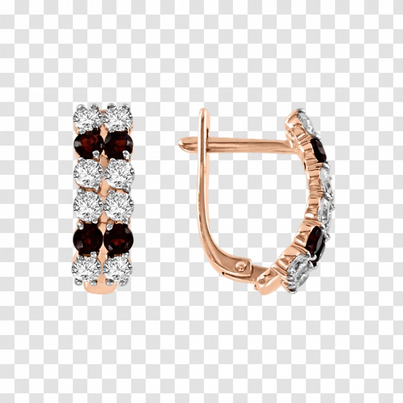 Earring Body Jewellery Bracelet Cubic Zirconia Garnet - Ring - Silver Transparent PNG
