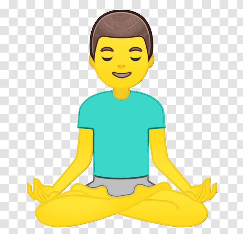 Emoji Yoga Lotus Position Meditation Human Skin Color Transparent PNG