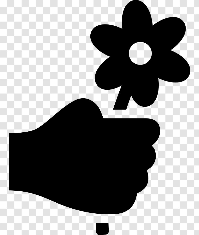 Flower Hand Symbol - Floral Design Transparent PNG